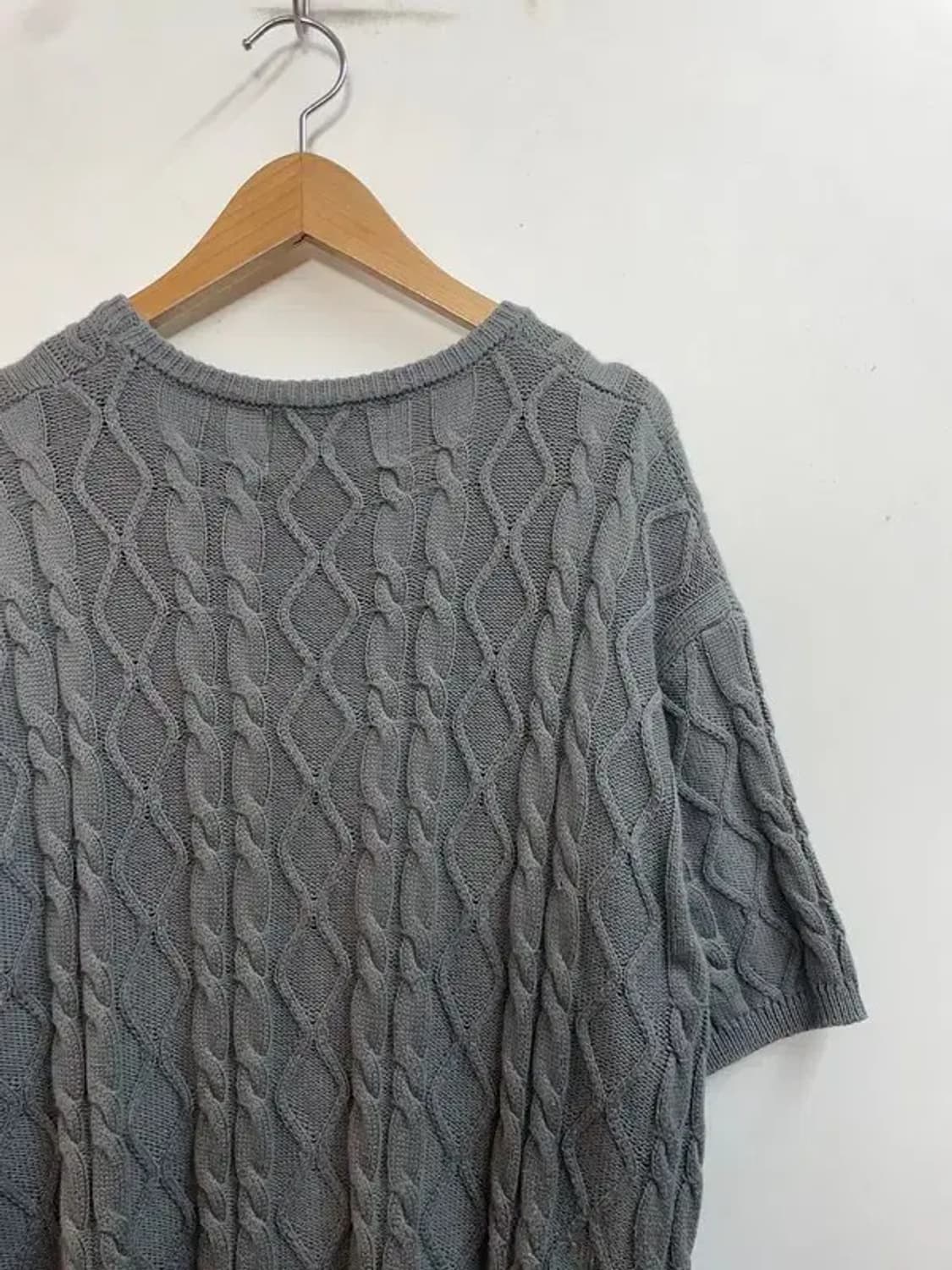 라지 액스톤즈 와플 니트 반팔 티셔츠 상품이미지9