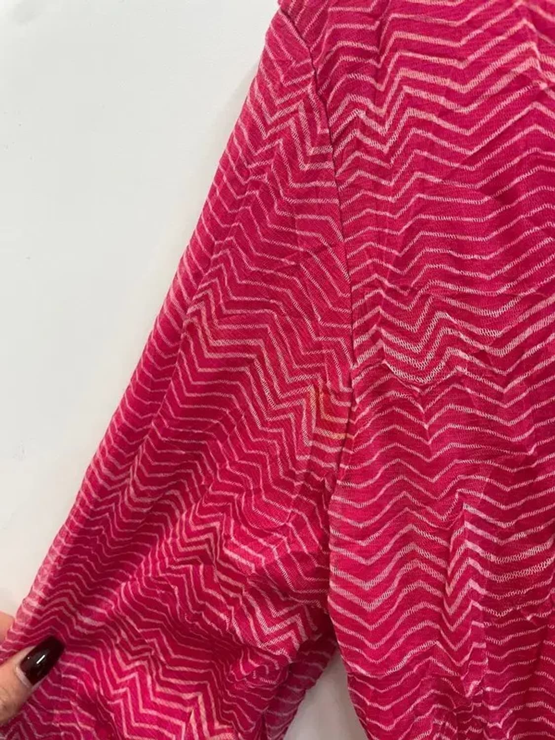 프리 여자 메쉬 터틀넥 긴팔 티셔츠 핑크 상품이미지6