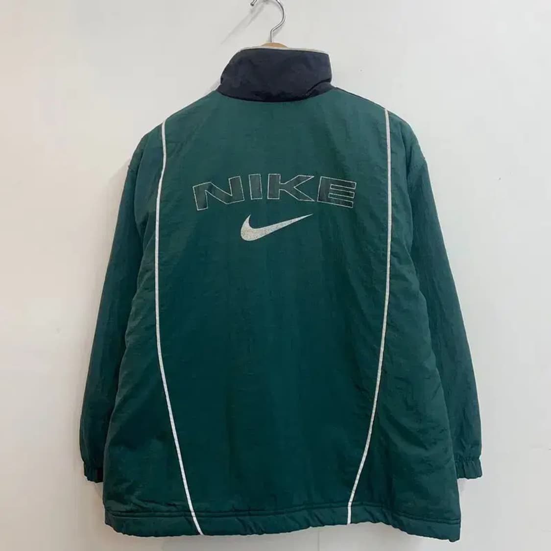 미디움 빈티지 나이키 올드스쿨 90s 배색 바람막이 재킷 그린 상품이미지10