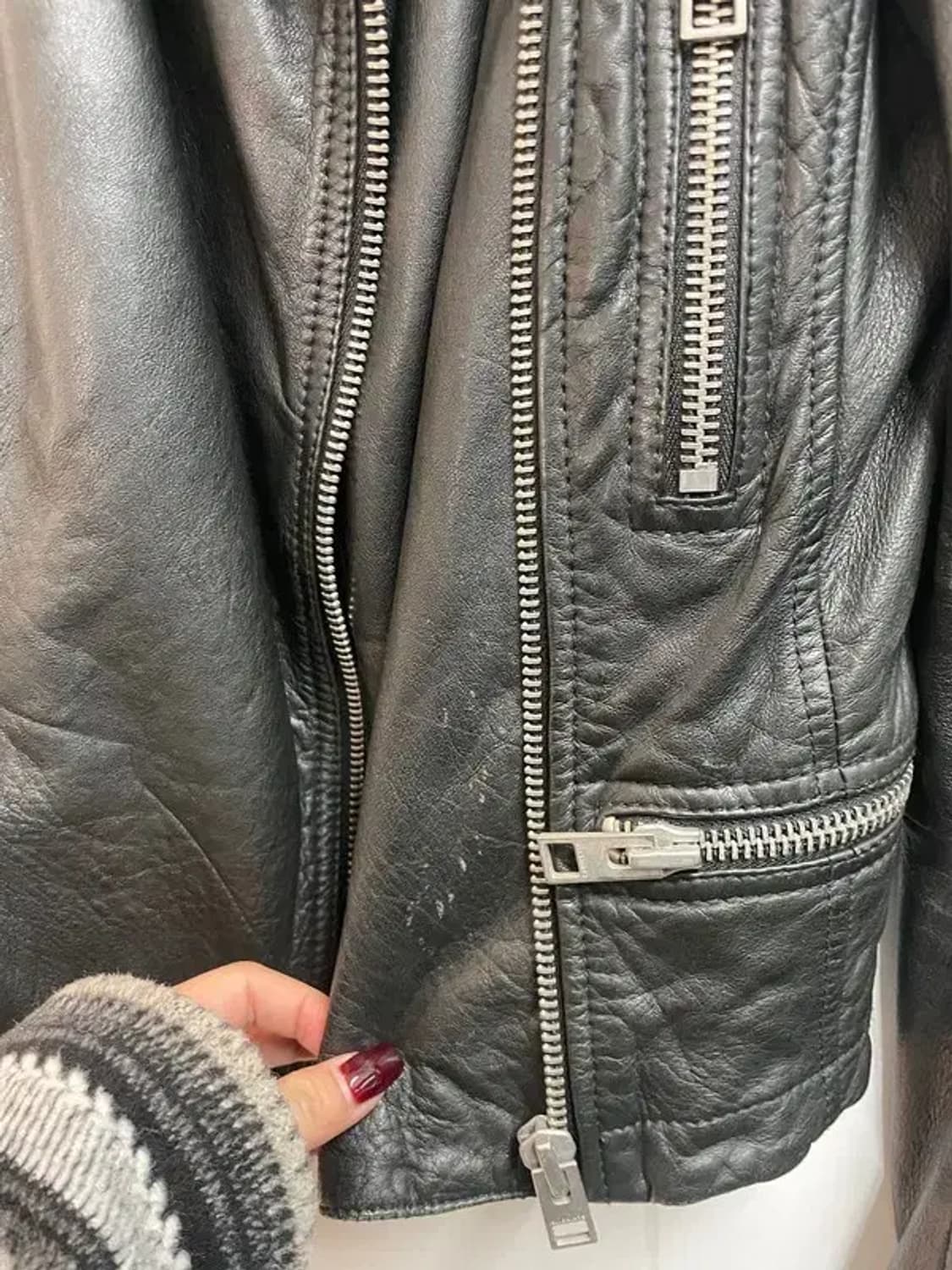 올세인츠 바이커 자켓 xs 램스킨 레더자켓 상품이미지8