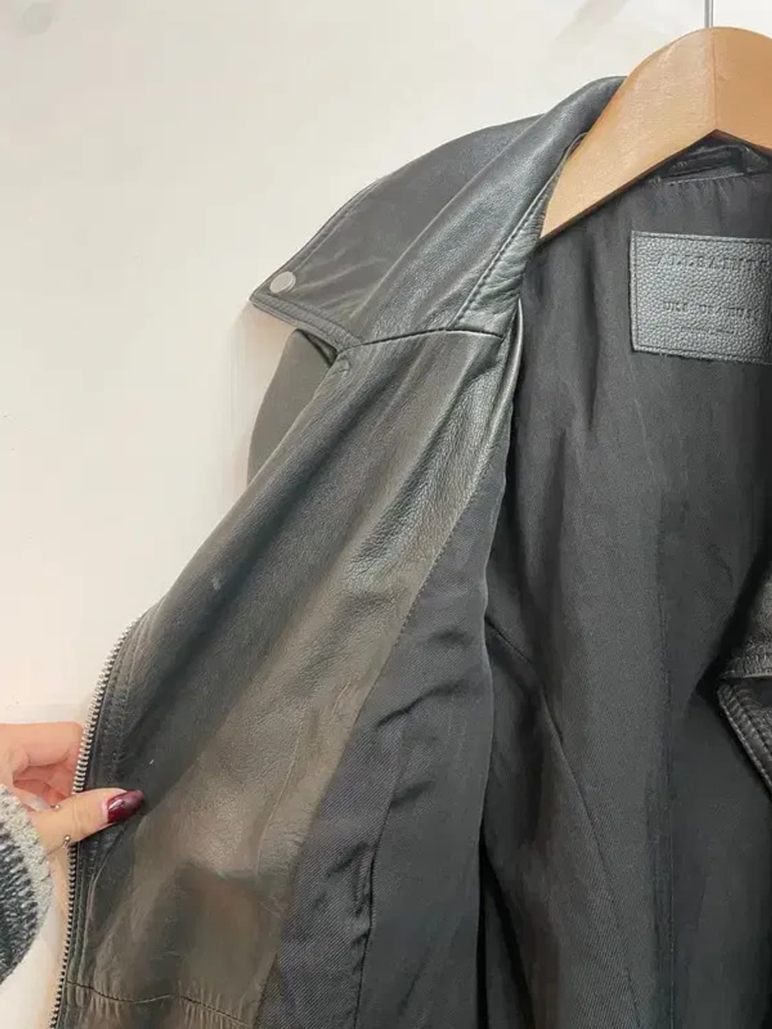 올세인츠 바이커 자켓 xs 램스킨 레더자켓 상품이미지9