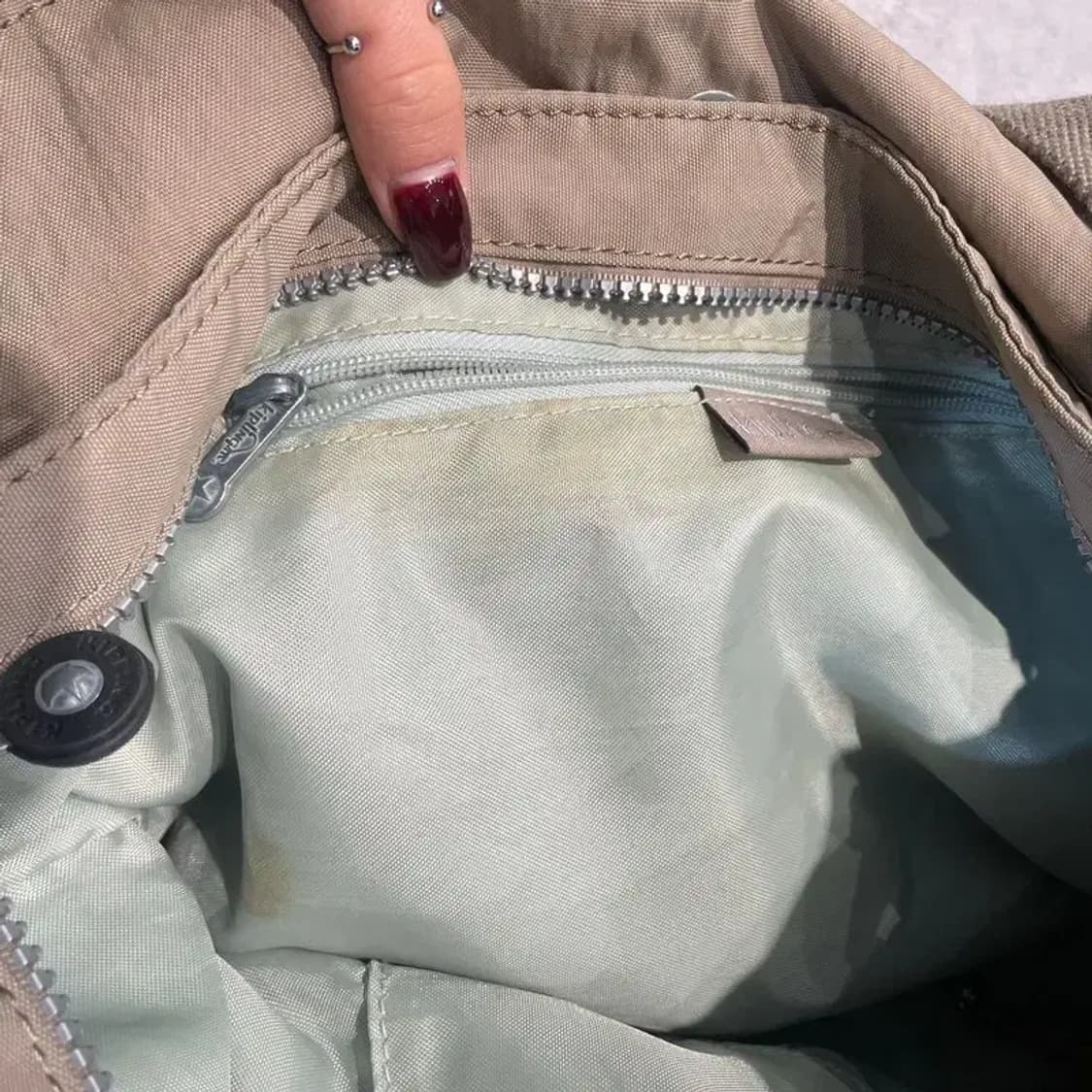 키플링 모카브라운 쿠키패치 고릴라키링 우븐 토트백 숄더백 가방 상품이미지6