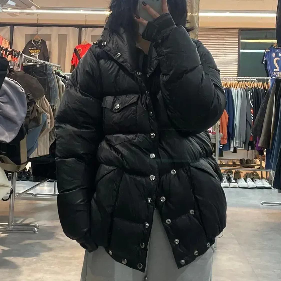 미디움 클루아니 마운티어링 다운패딩 점퍼 블랙 상품이미지1