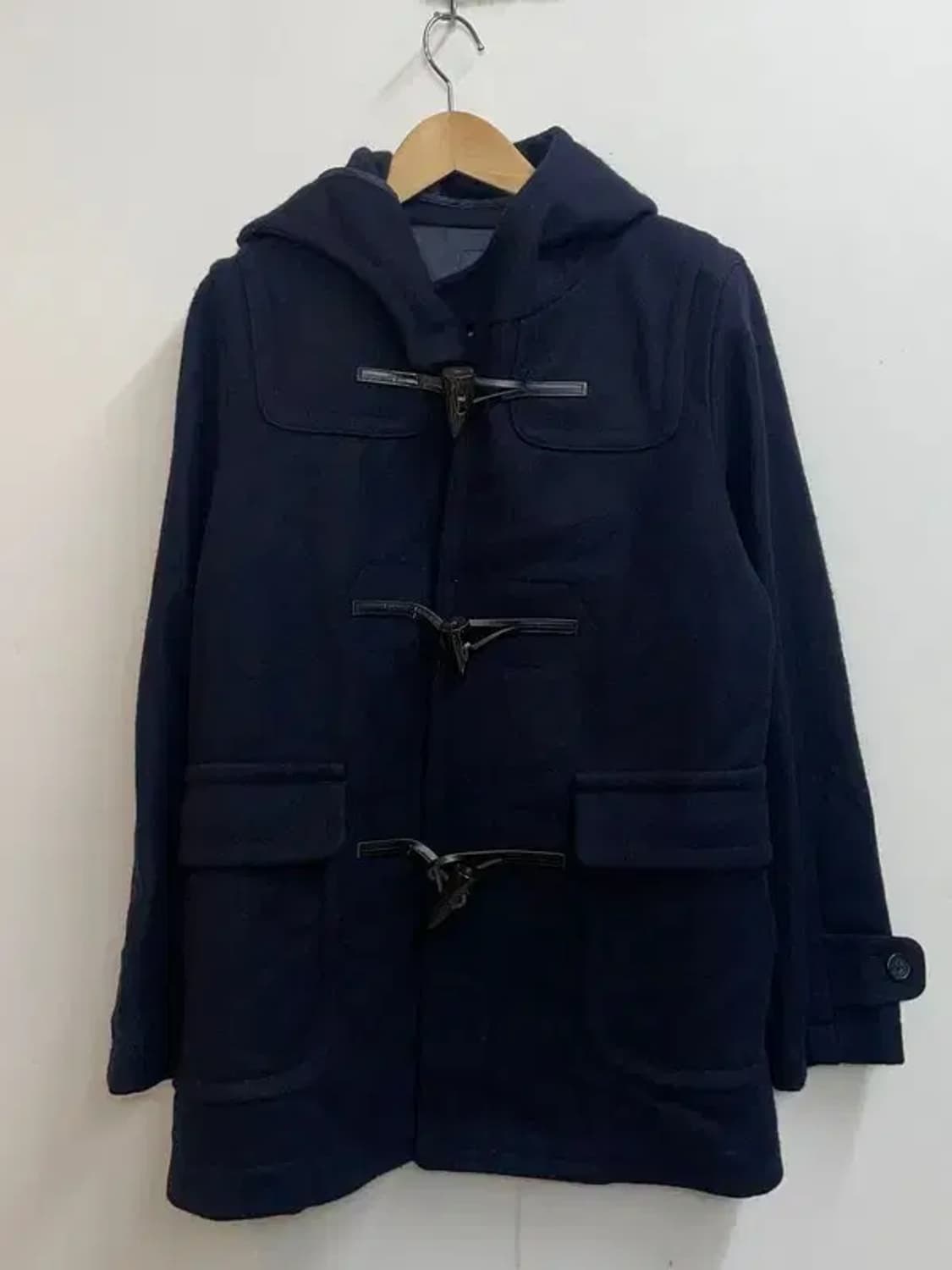 스몰 여자 울 소재 빔스 보이 더플 떡볶아 코트 네이비 상품이미지2