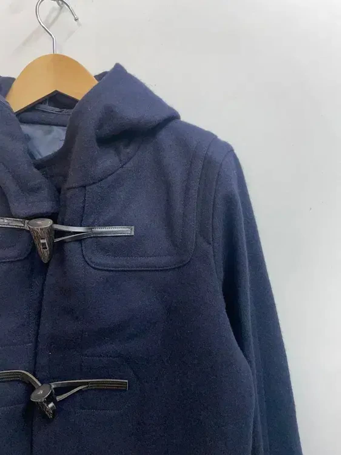 스몰 여자 울 소재 빔스 보이 더플 떡볶아 코트 네이비 상품이미지4