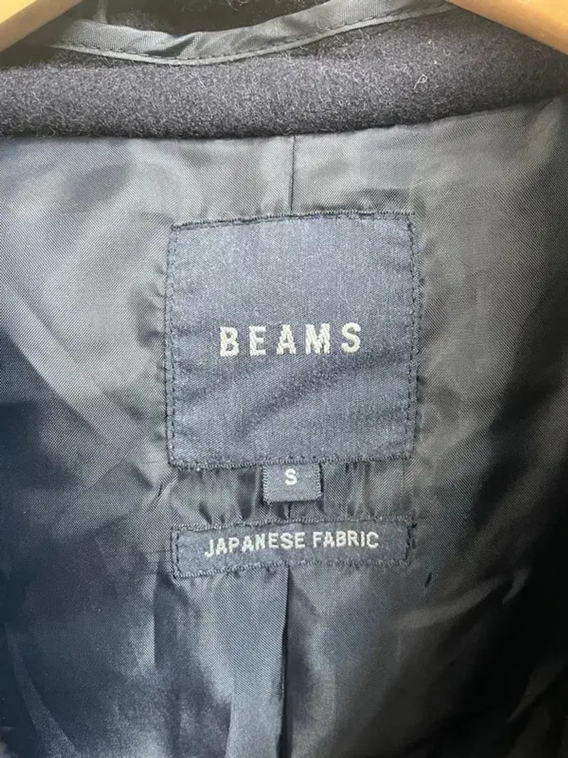 스몰 여자 울 소재 빔스 보이 더플 떡볶아 코트 네이비 상품이미지5