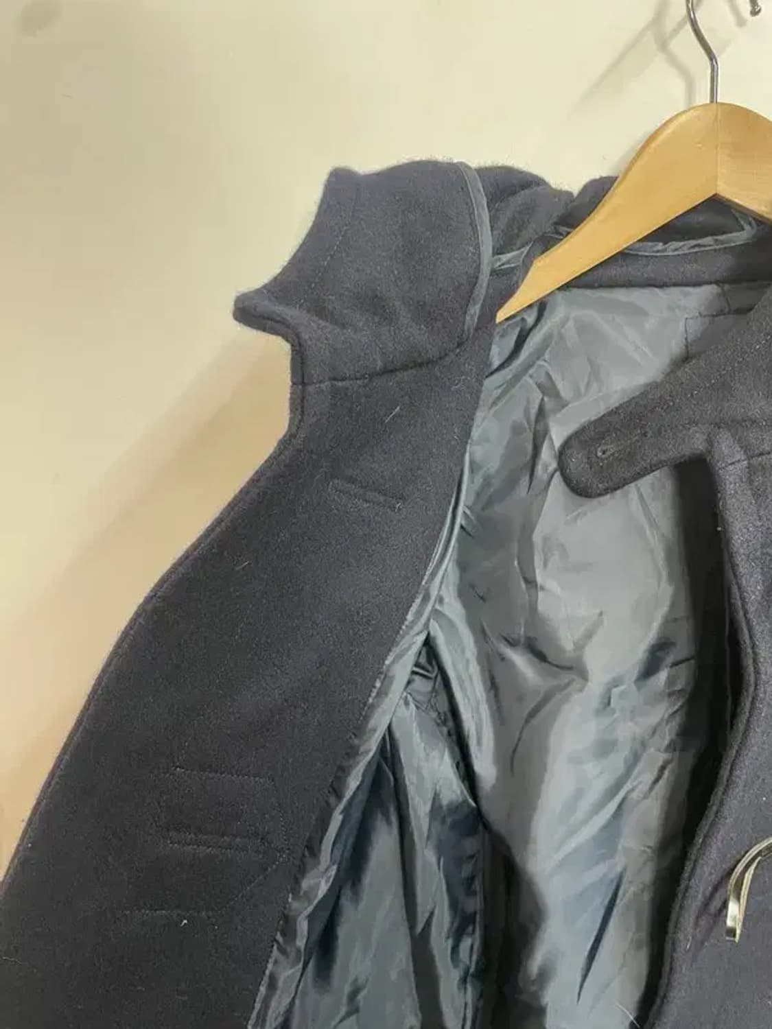 스몰 여자 울 소재 빔스 보이 더플 떡볶아 코트 네이비 상품이미지6