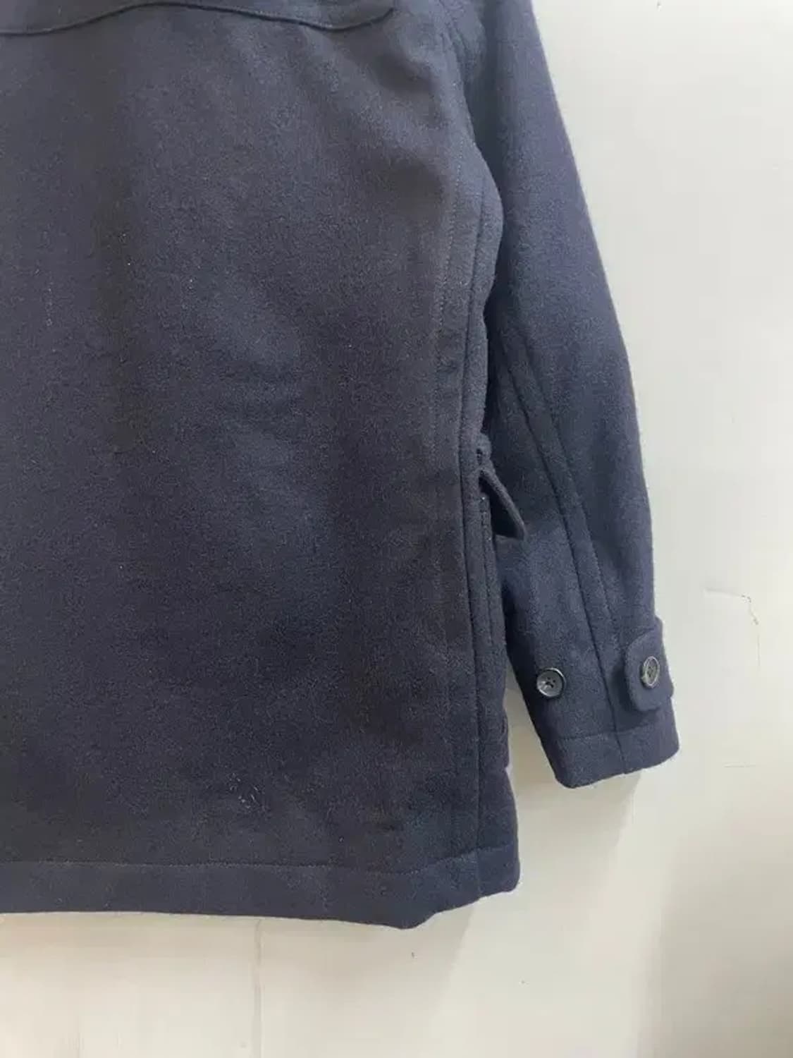 스몰 여자 울 소재 빔스 보이 더플 떡볶아 코트 네이비 상품이미지9