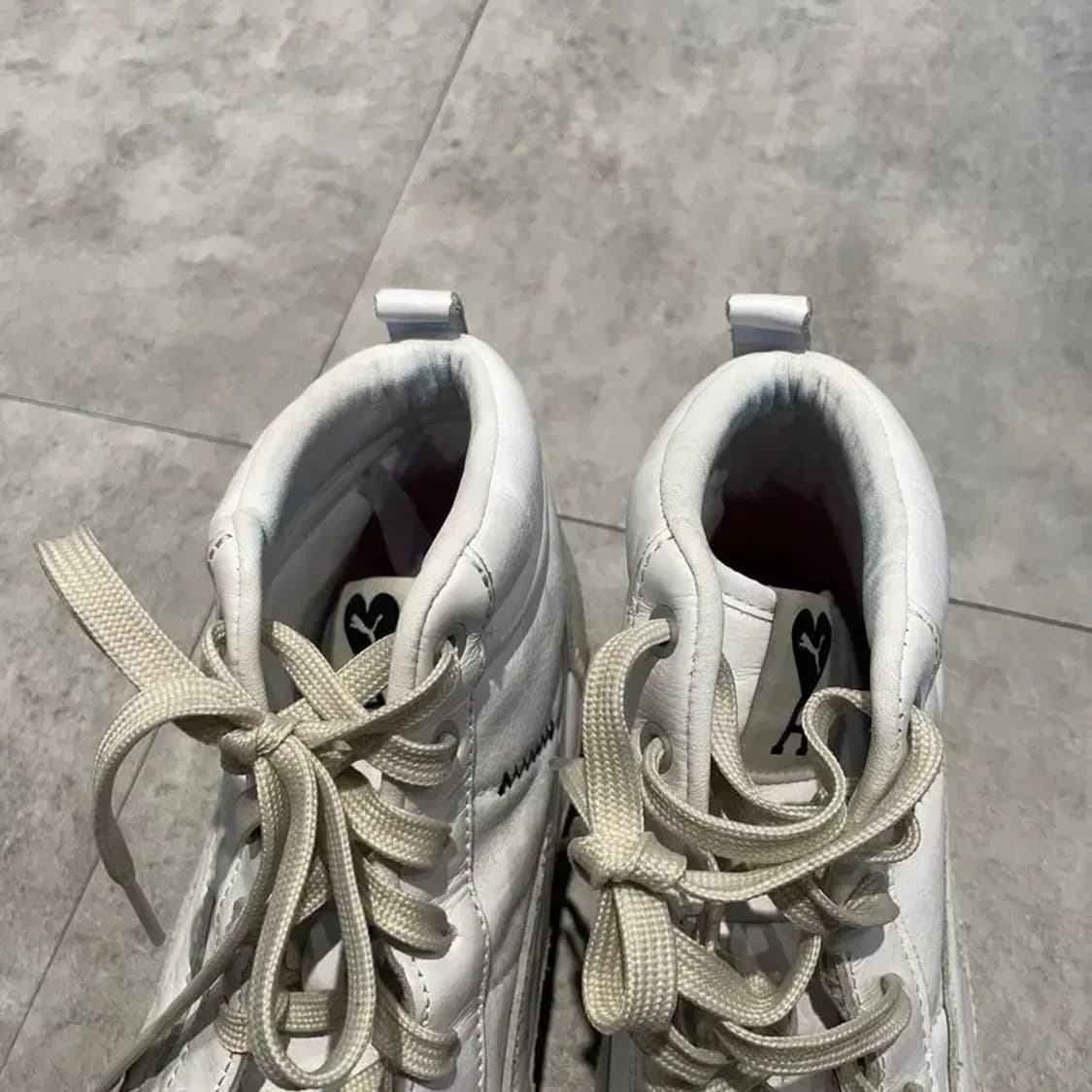 275 푸마 x 아미 슬립스트림 미드 화이트 프리스틴 주우재신발 상품이미지8