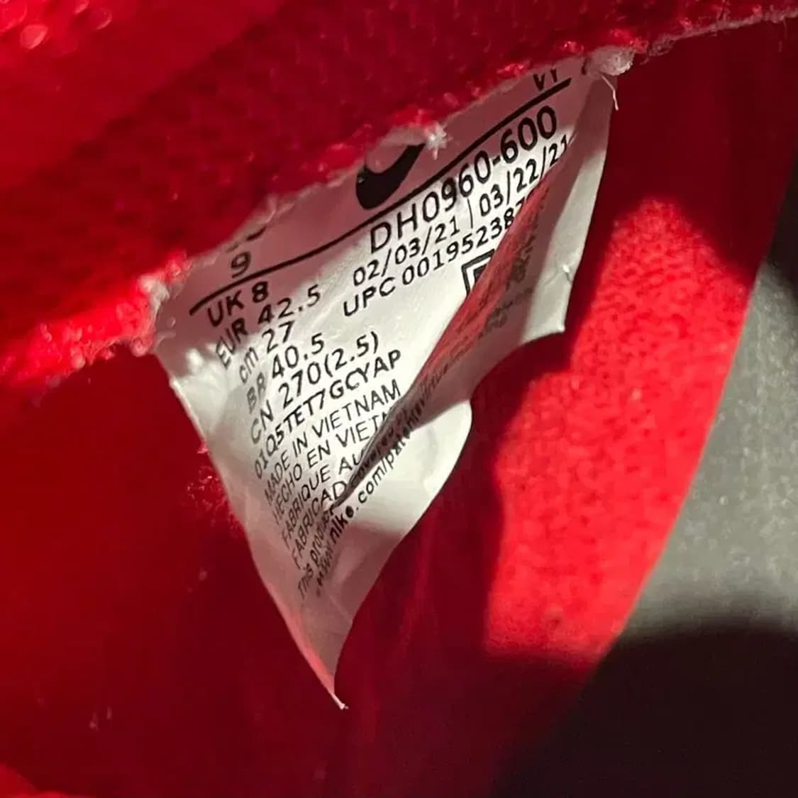 270 나이키 덩크 하이 SE 퍼스트 유즈 유니버시티 레드 상품이미지8