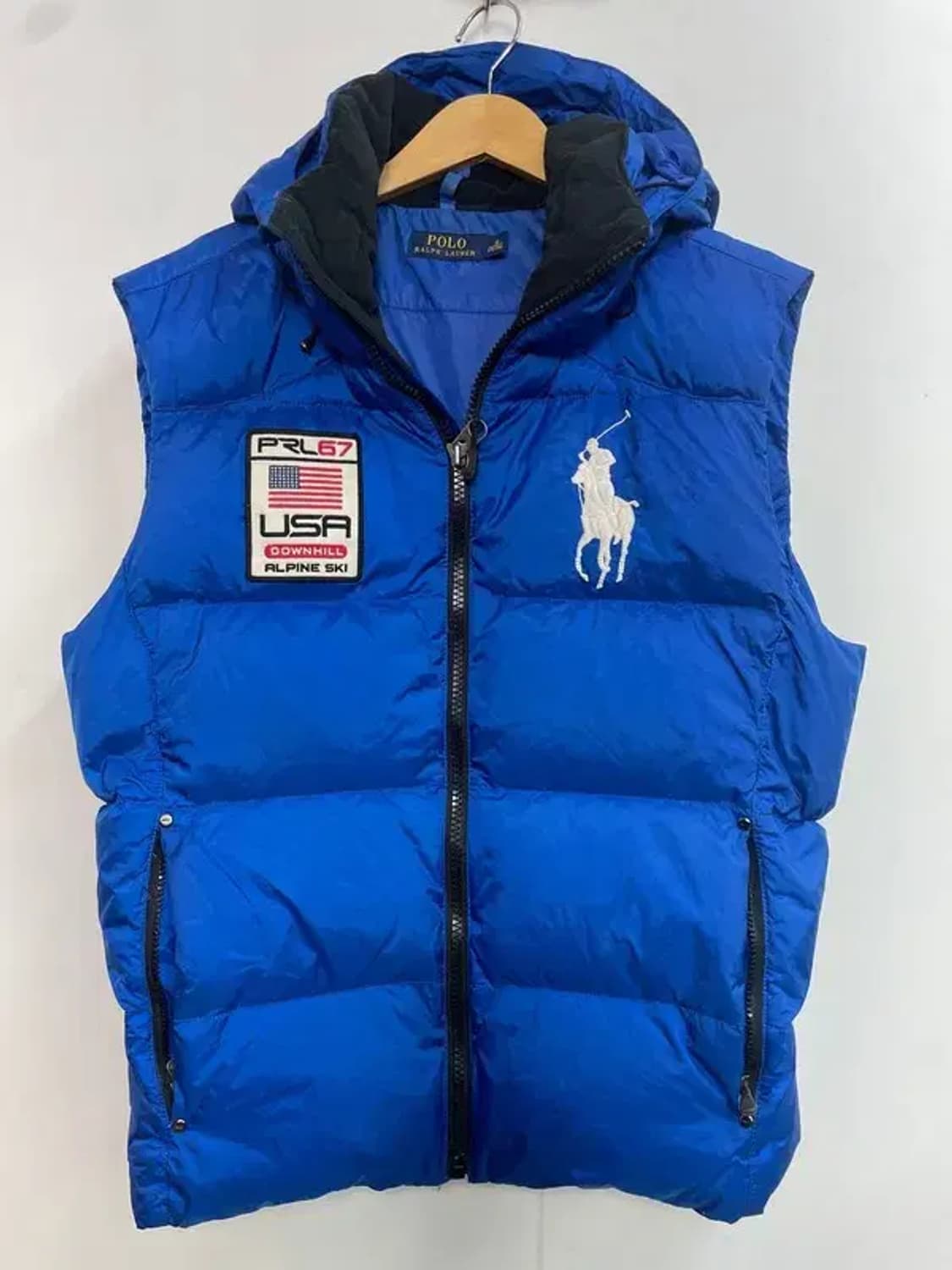 미디움 폴로 랄프 로렌 빅 포니 알파인 스키 패딩 조끼 블루 상품이미지2