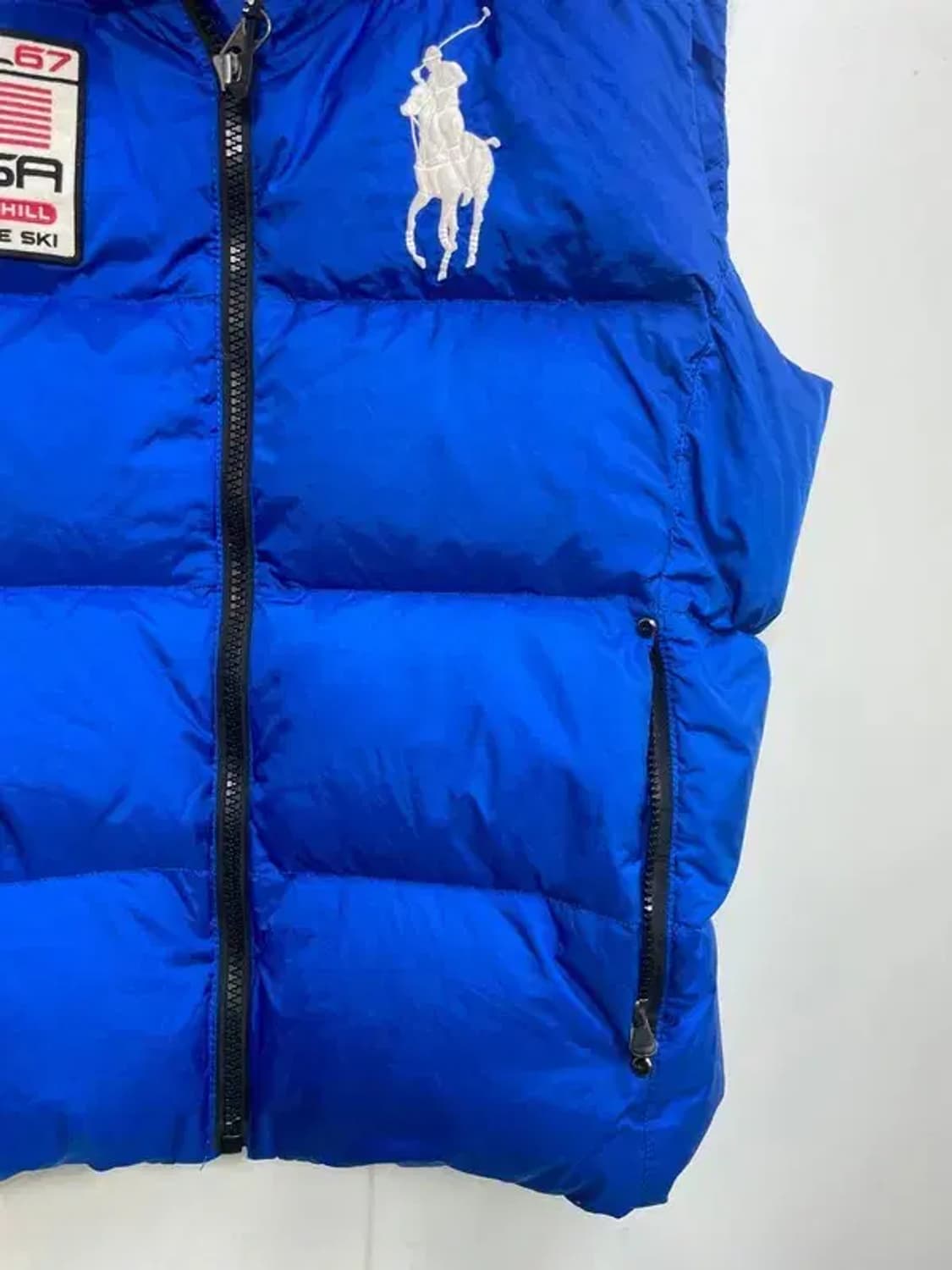 미디움 폴로 랄프 로렌 빅 포니 알파인 스키 패딩 조끼 블루 상품이미지3