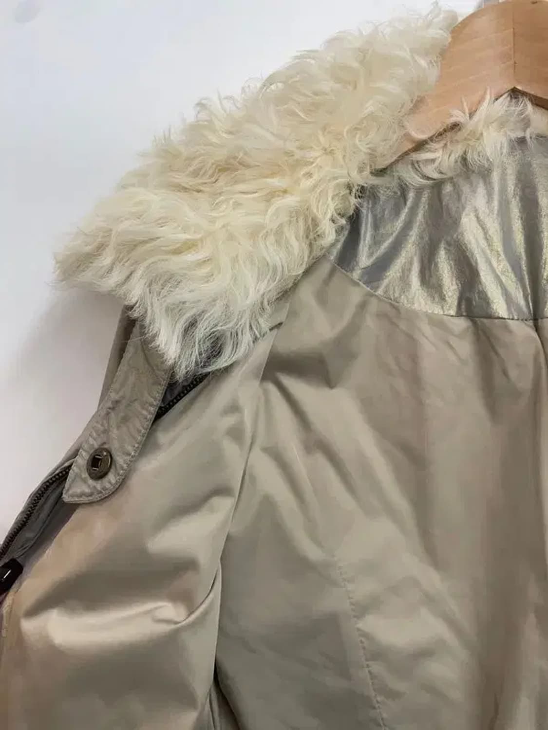 95 시스템 여성 유광 레더 양털 자켓 상품이미지7