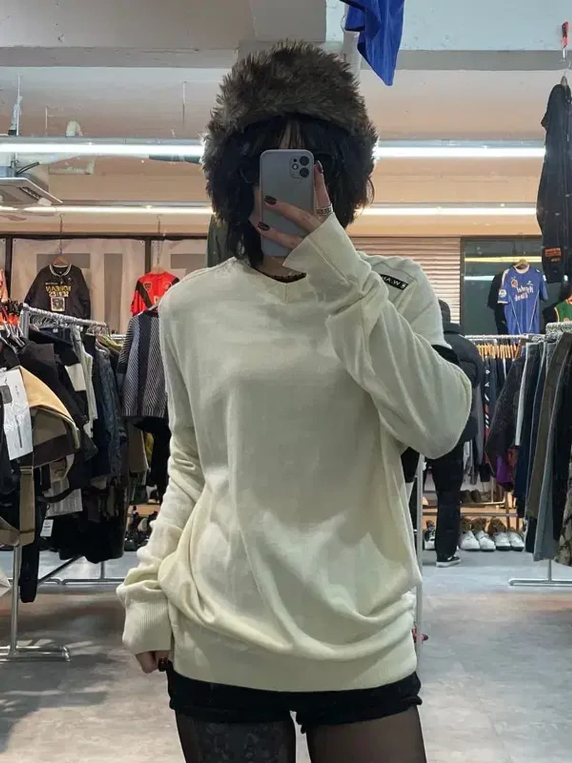 110 와이드앵글 골프 캐주얼 니트웨어 베이지 상품이미지1