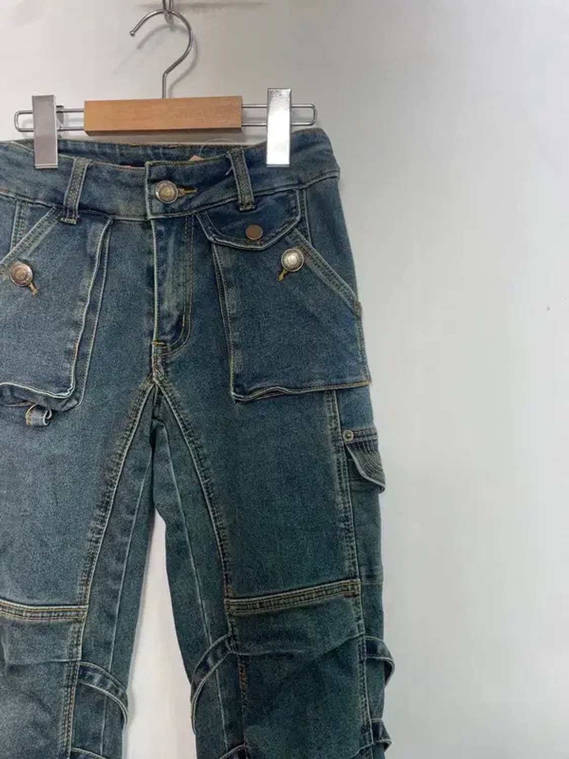 24 25 인치 여자 jpn 와이드 데님팬츠 상품이미지4