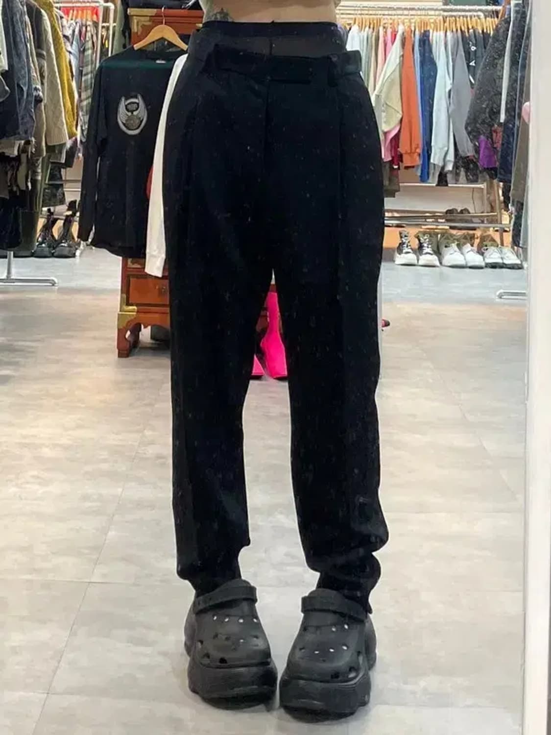 50 노이어 블랙 와이드 팬츠 새상품급 남자코디 상품이미지1