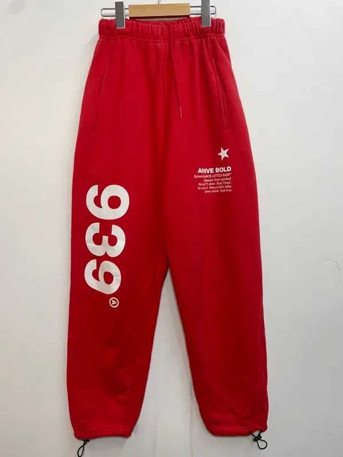 스몰 아카이브 볼드 939 조거 레드 트레이닝팬츠 상품이미지2
