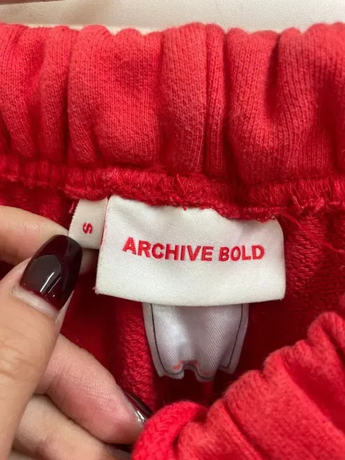 스몰 아카이브 볼드 939 조거 레드 트레이닝팬츠 상품이미지5