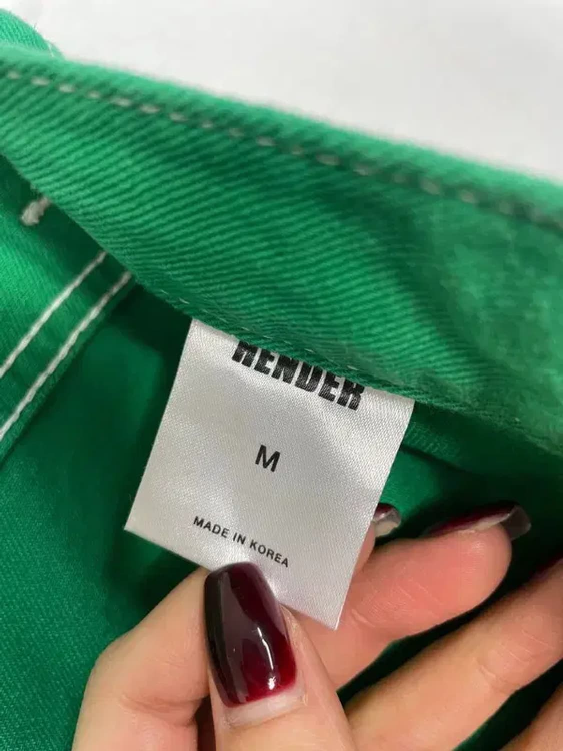 미디움 hander 포켓 그린 와이드팬츠 상품이미지6