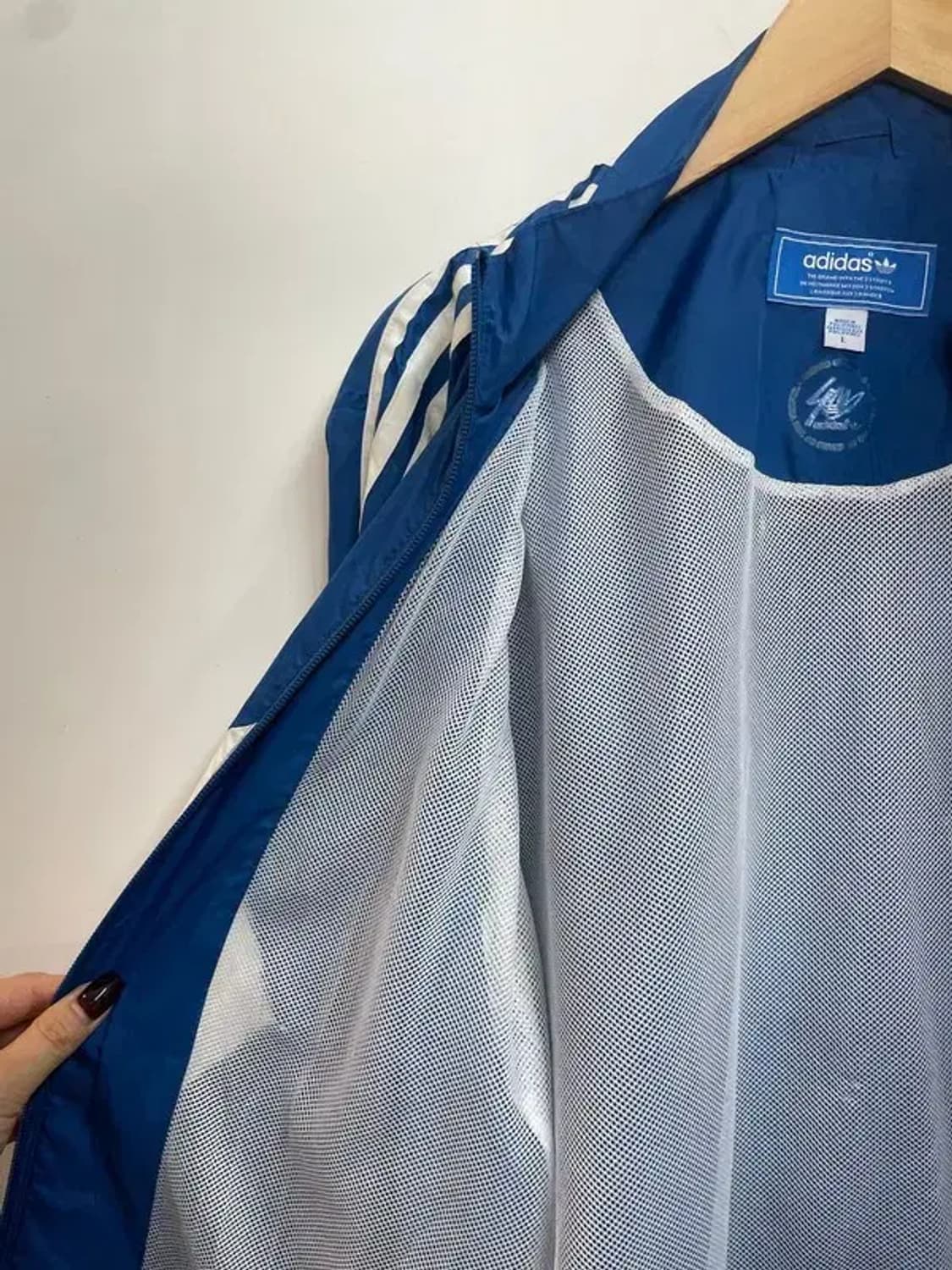 라지 아디다스 오리지널스 블루 윈드러너 바람막이 자켓 블루 상품이미지6