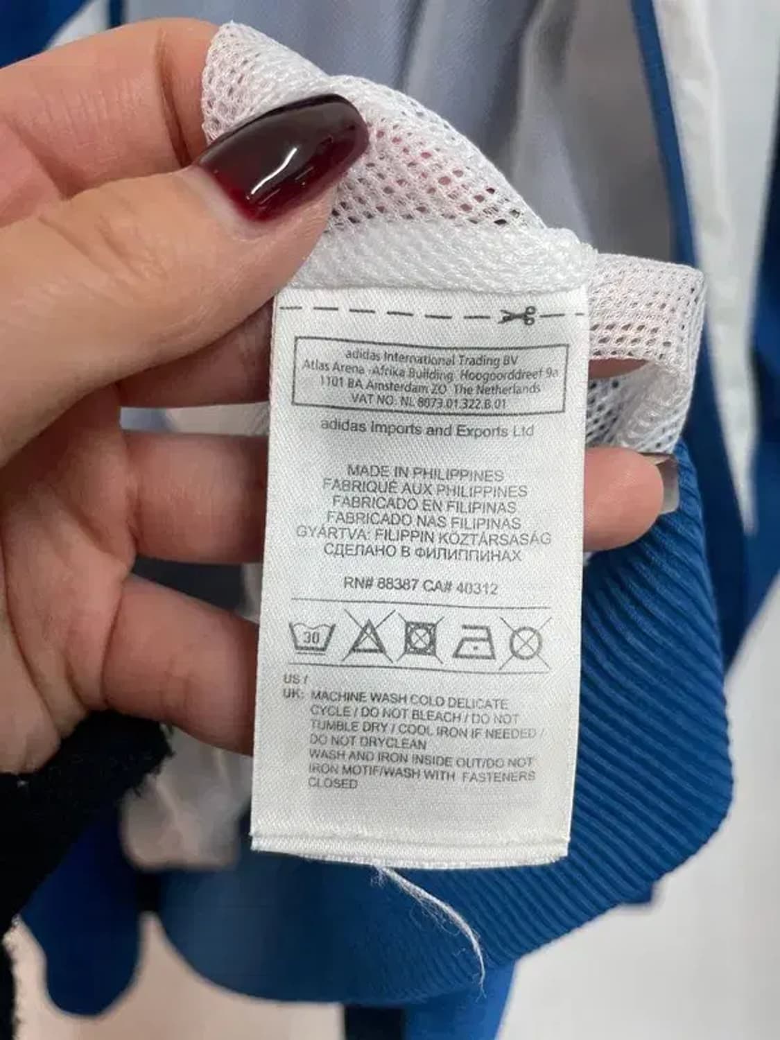 라지 아디다스 오리지널스 블루 윈드러너 바람막이 자켓 블루 상품이미지7