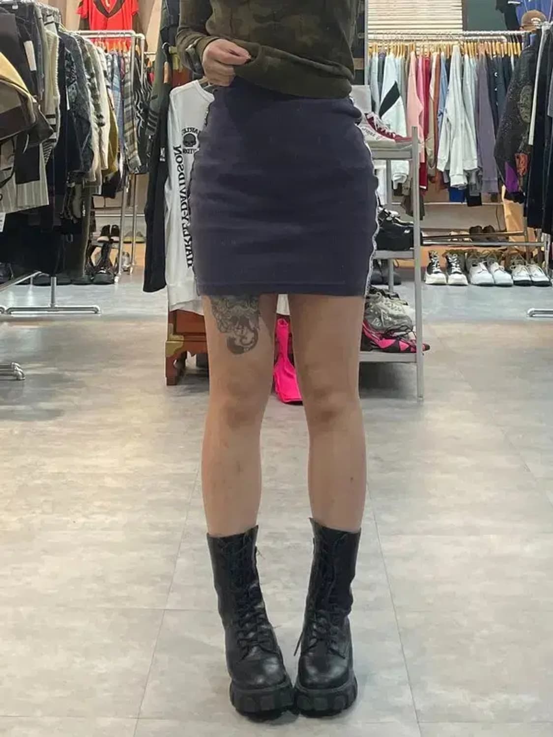 xs 아디다스 3 스트라이프 미니 스커트 상품이미지1