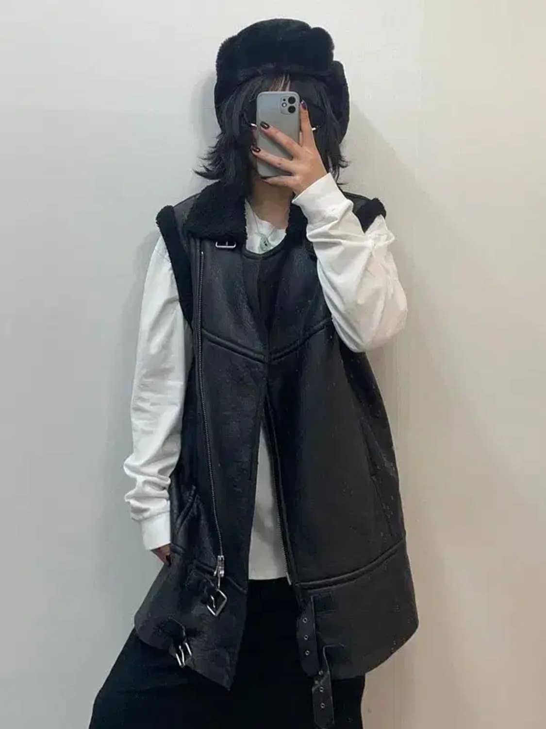 90 MM6 메종마르지엘라 오버사이즈 무스탕 베스트 상품이미지1