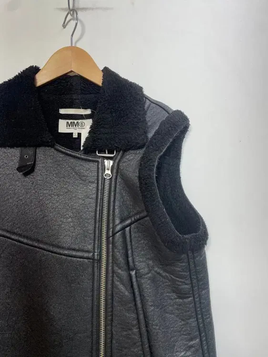 90 MM6 메종마르지엘라 오버사이즈 무스탕 베스트 상품이미지4