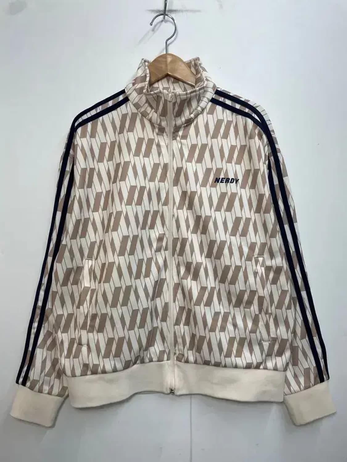 스몰 널디 패턴 오버핏 집업 져지 상품이미지2