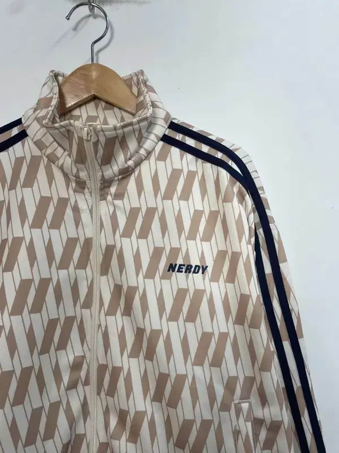 스몰 널디 패턴 오버핏 집업 져지 상품이미지4