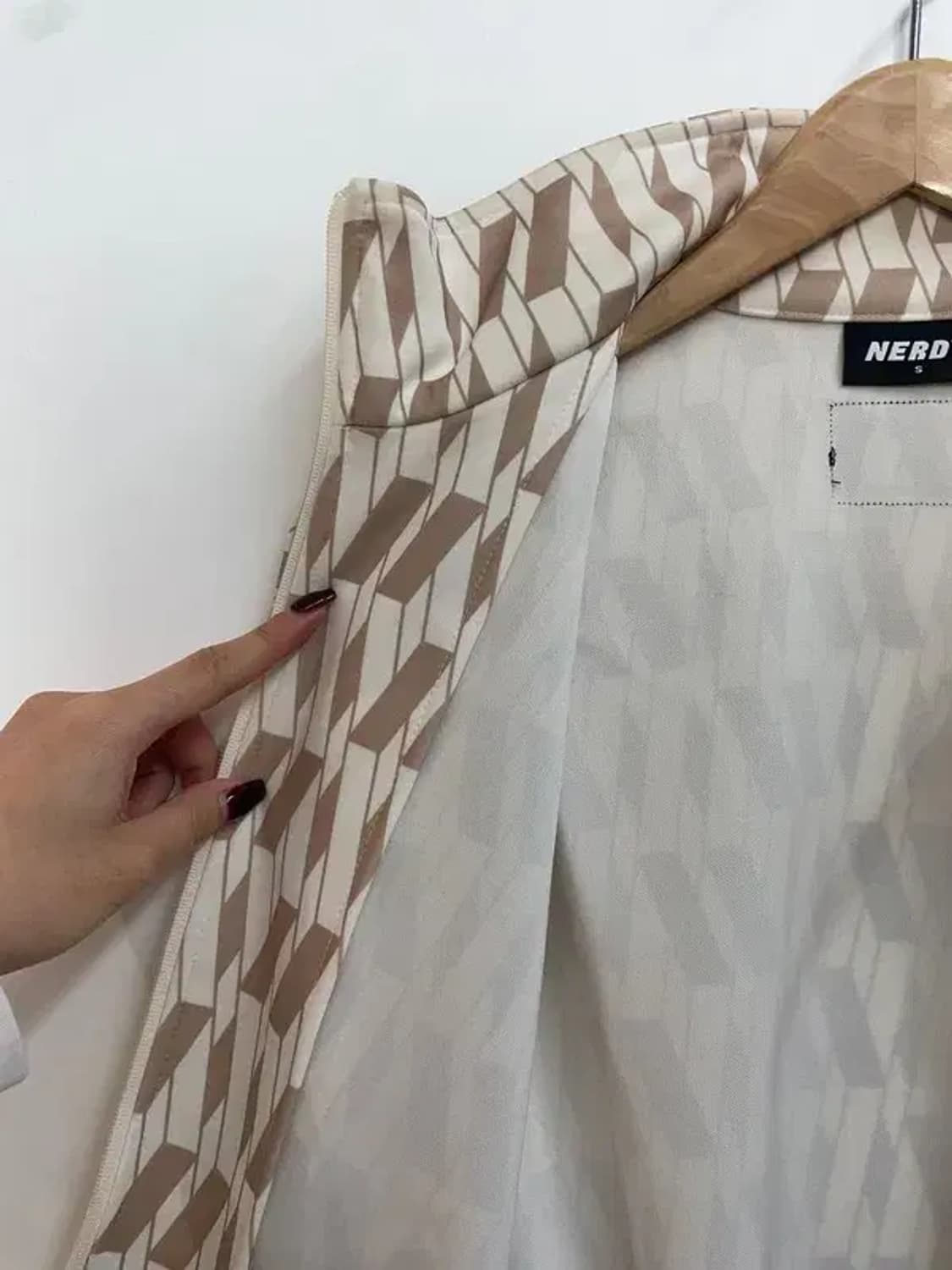 스몰 널디 패턴 오버핏 집업 져지 상품이미지6