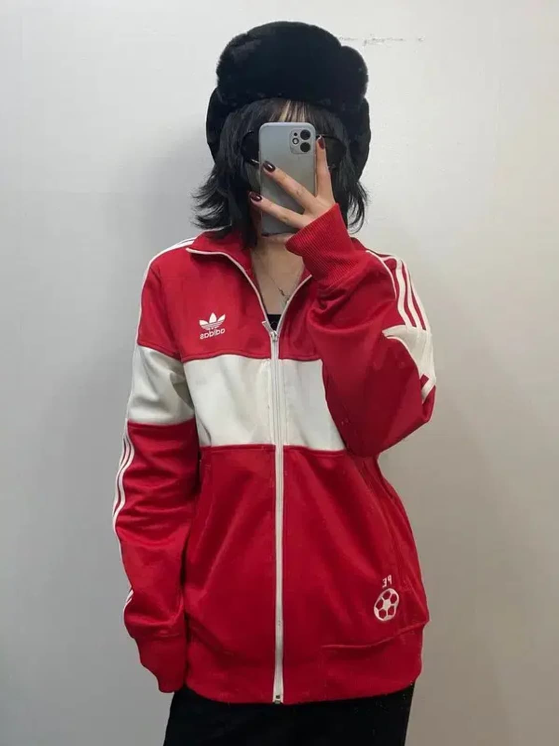 95 아디다스 페루 화이트탭 빈티지 트랙탑 집업 저지 상품이미지1