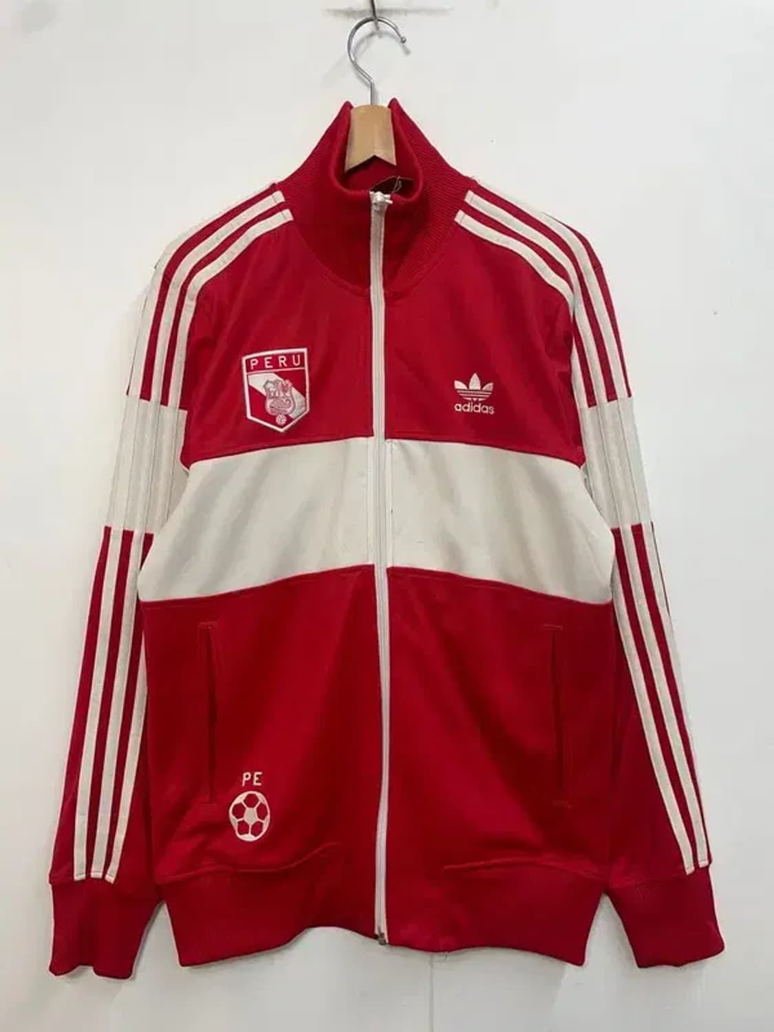 95 아디다스 페루 화이트탭 빈티지 트랙탑 집업 저지 상품이미지2