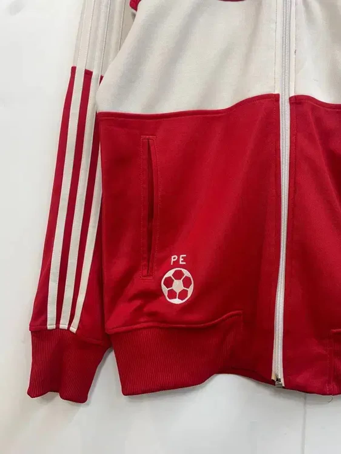 95 아디다스 페루 화이트탭 빈티지 트랙탑 집업 저지 상품이미지3