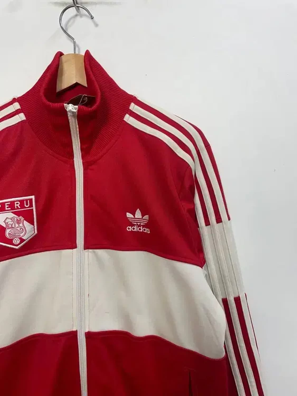 95 아디다스 페루 화이트탭 빈티지 트랙탑 집업 저지 상품이미지4