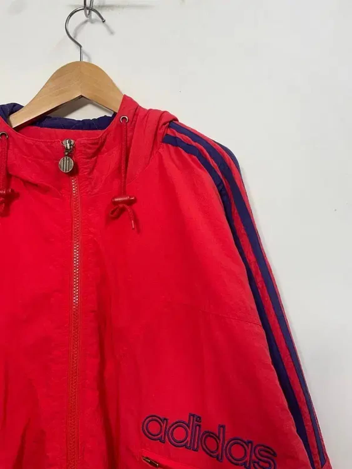 105 아디다스 90s 제우교역 파이어버드 나일론 올드스쿨 누빔점퍼 자켓 상품이미지4