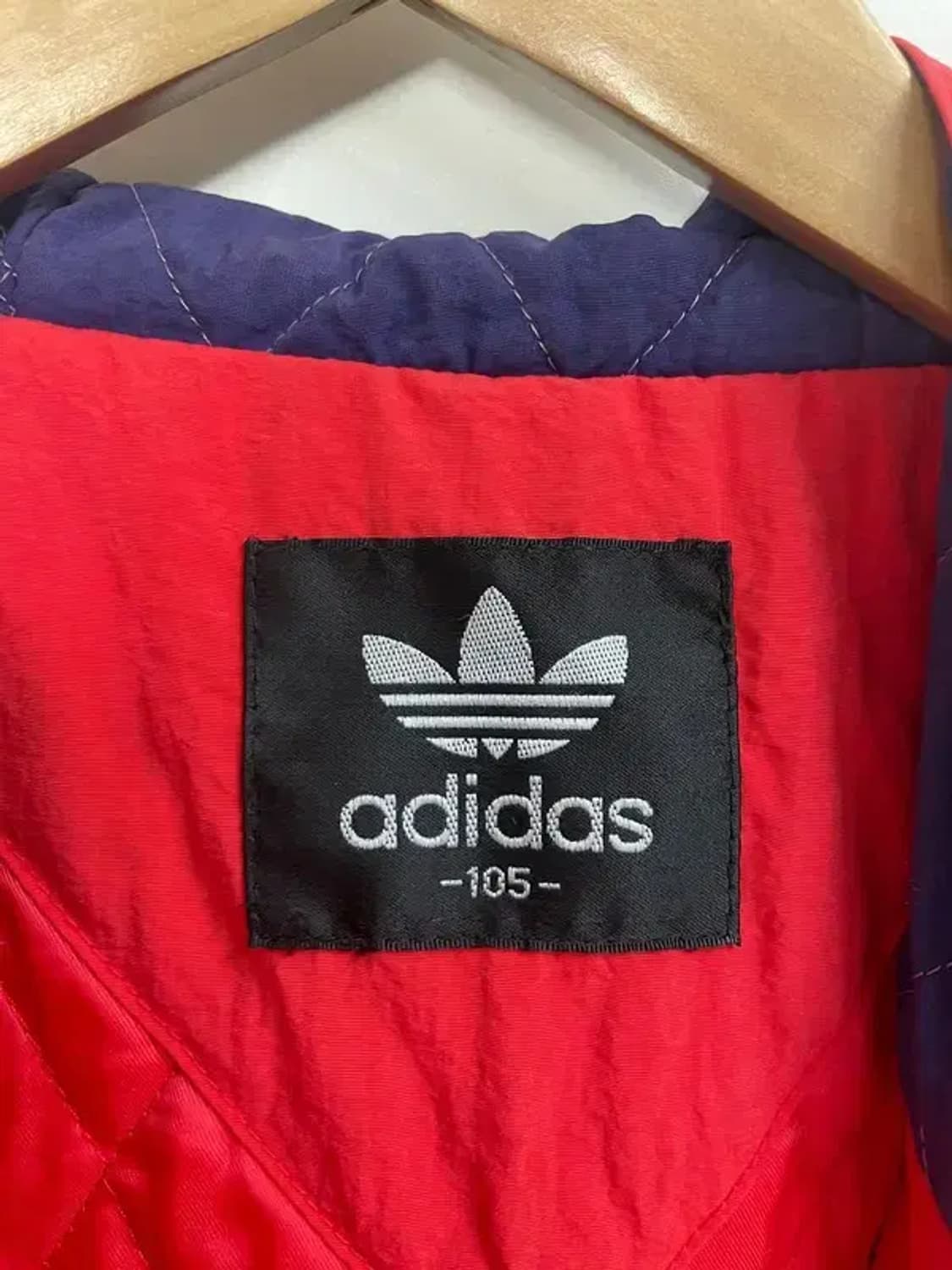 105 아디다스 90s 제우교역 파이어버드 나일론 올드스쿨 누빔점퍼 자켓 상품이미지7