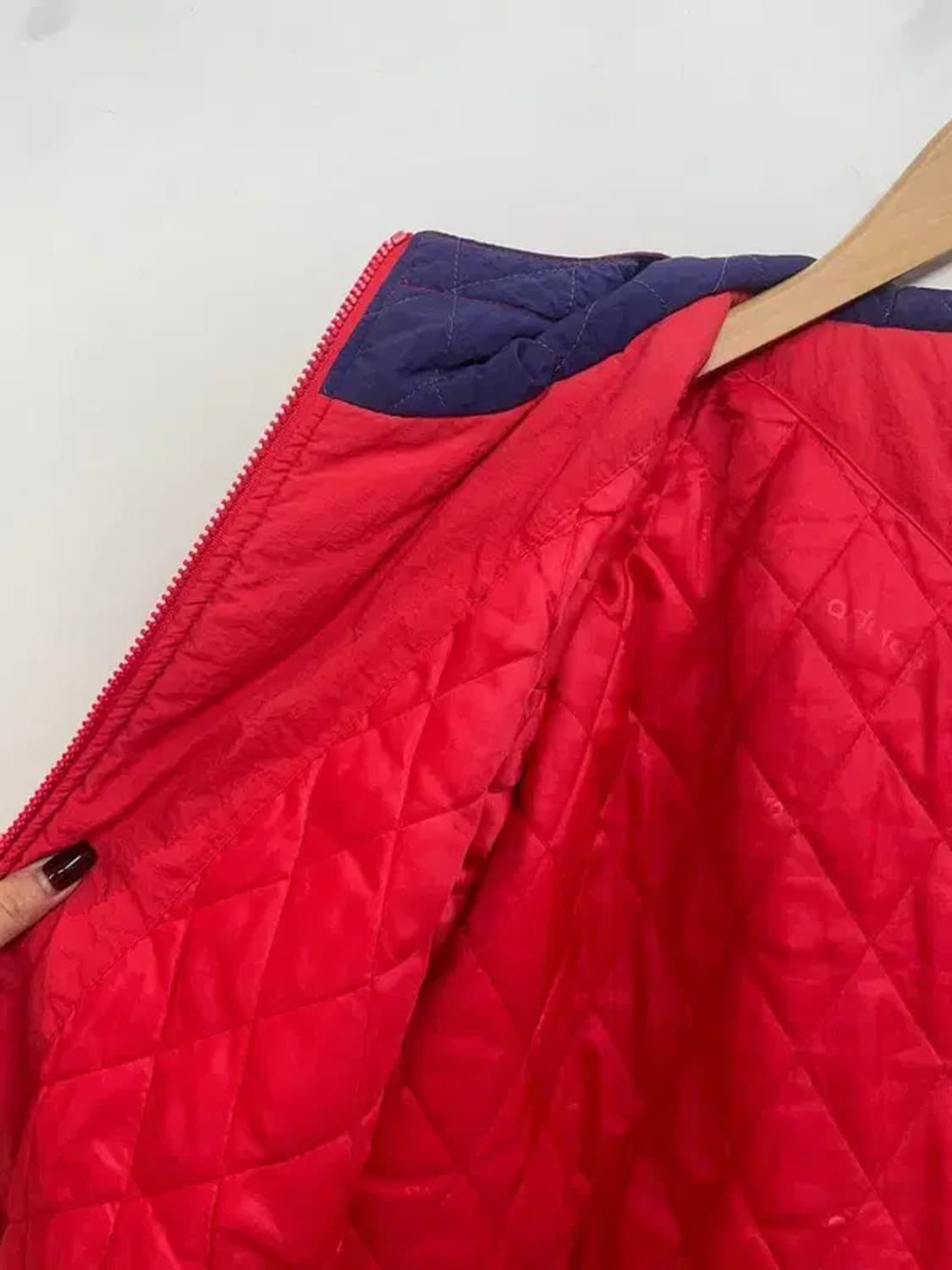 105 아디다스 90s 제우교역 파이어버드 나일론 올드스쿨 누빔점퍼 자켓 상품이미지8