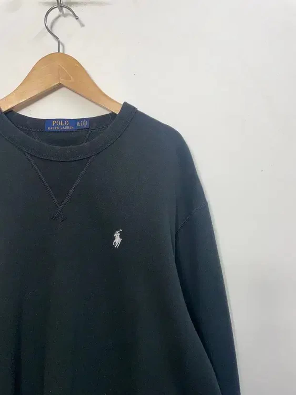 xl 폴로랄프로렌 화이프포니 블랙 오버핏 맨투맨 약기모 티셔츠 상품이미지4