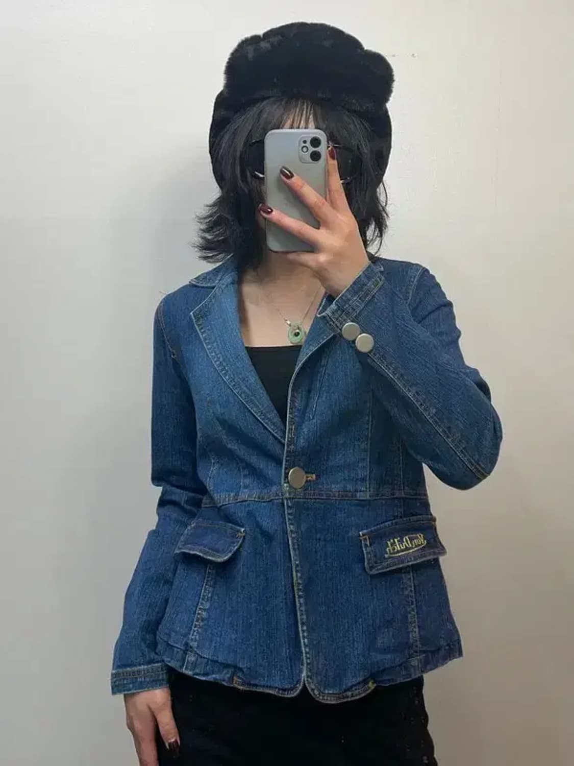 스몰 본더치 스포츠 올드스쿨 로고 데님 블레이저 상품이미지1