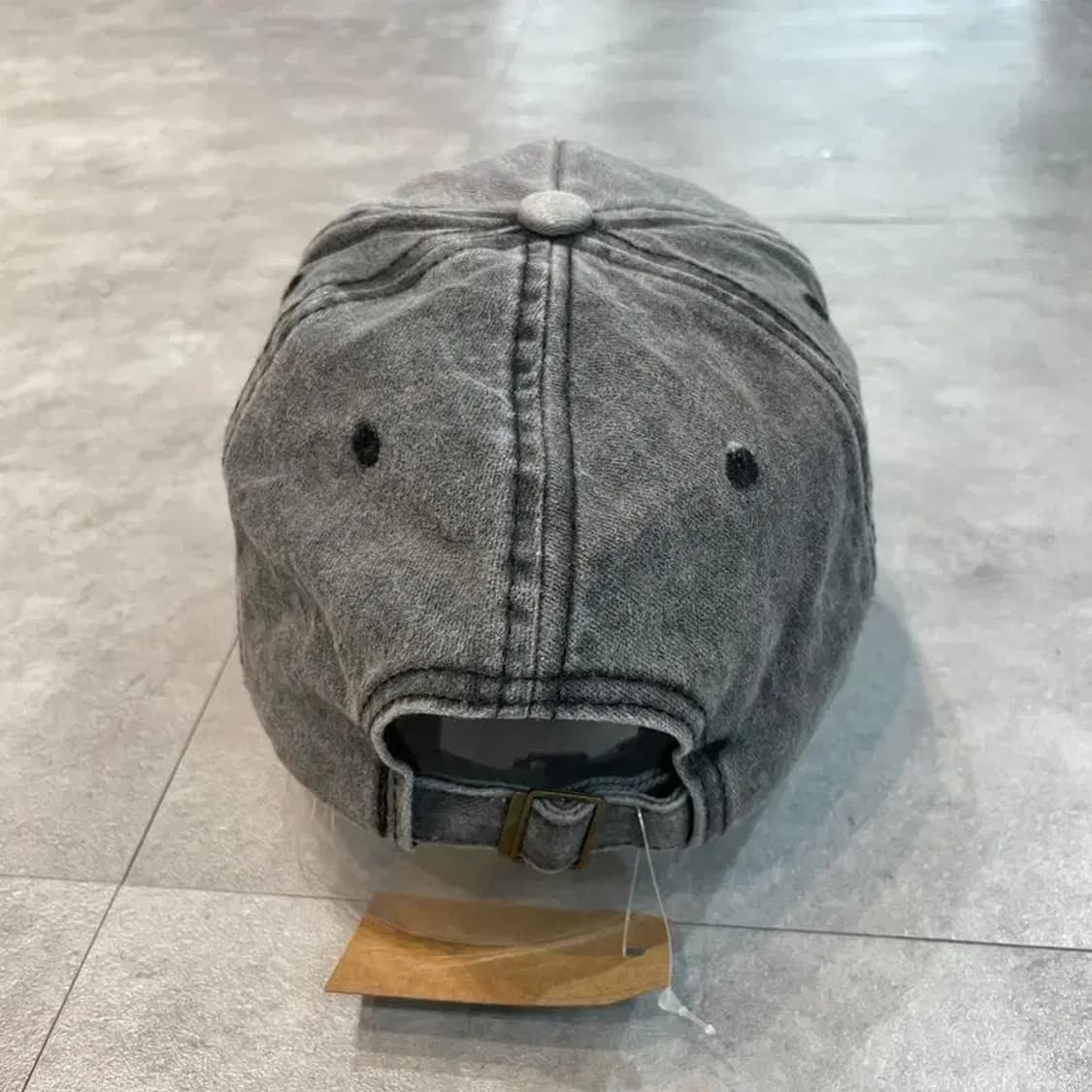 vtg 1985 워싱 데님 볼캡 모자 그레이 상품이미지6