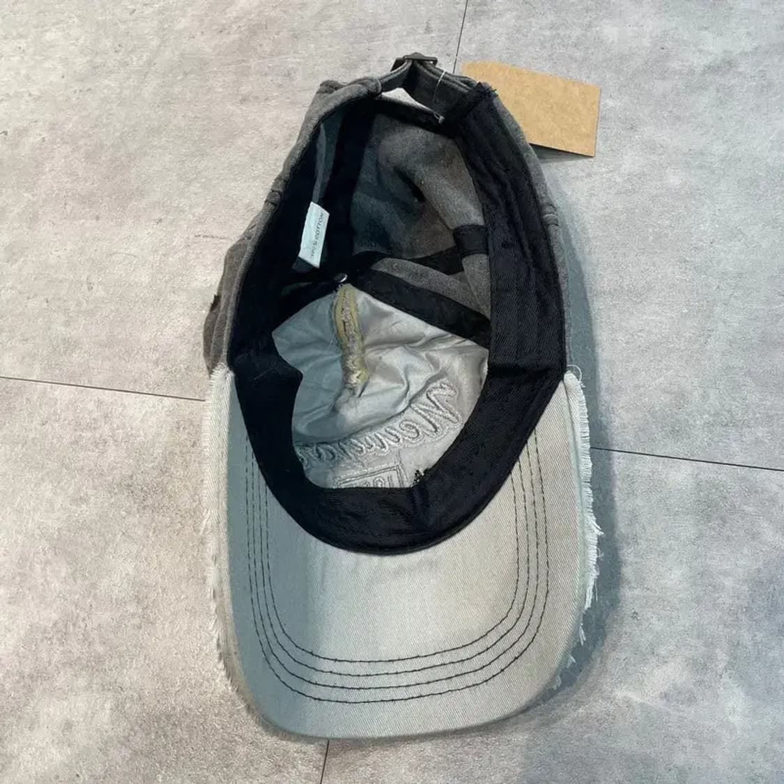 vtg 1985 워싱 데님 볼캡 모자 그레이 상품이미지8