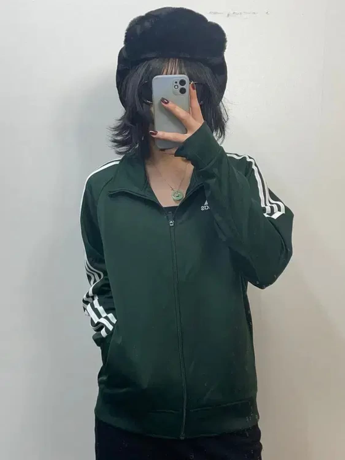 95 아디다스 삼선 마샬아츠 집업 져지 녹색 상품이미지1