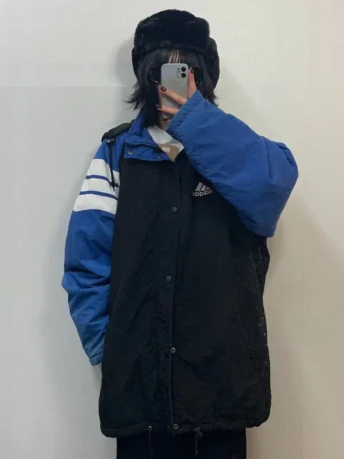 110 아디다스 올드스쿨 누빔 삼선 다운자켓 상품이미지1