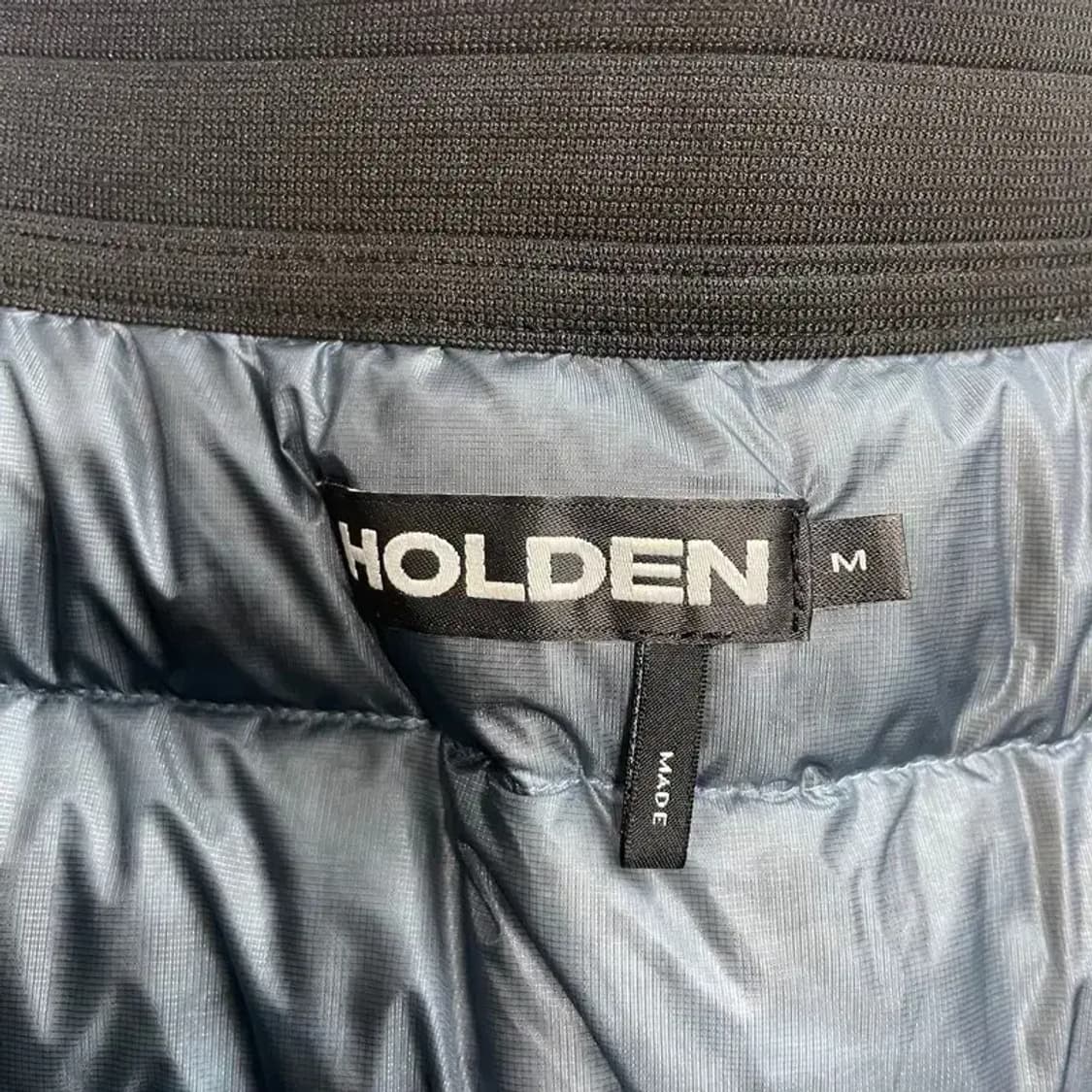 미디움 새상품 홀덴 남성용 기모 다운 숏 반바지 블루 상품이미지6