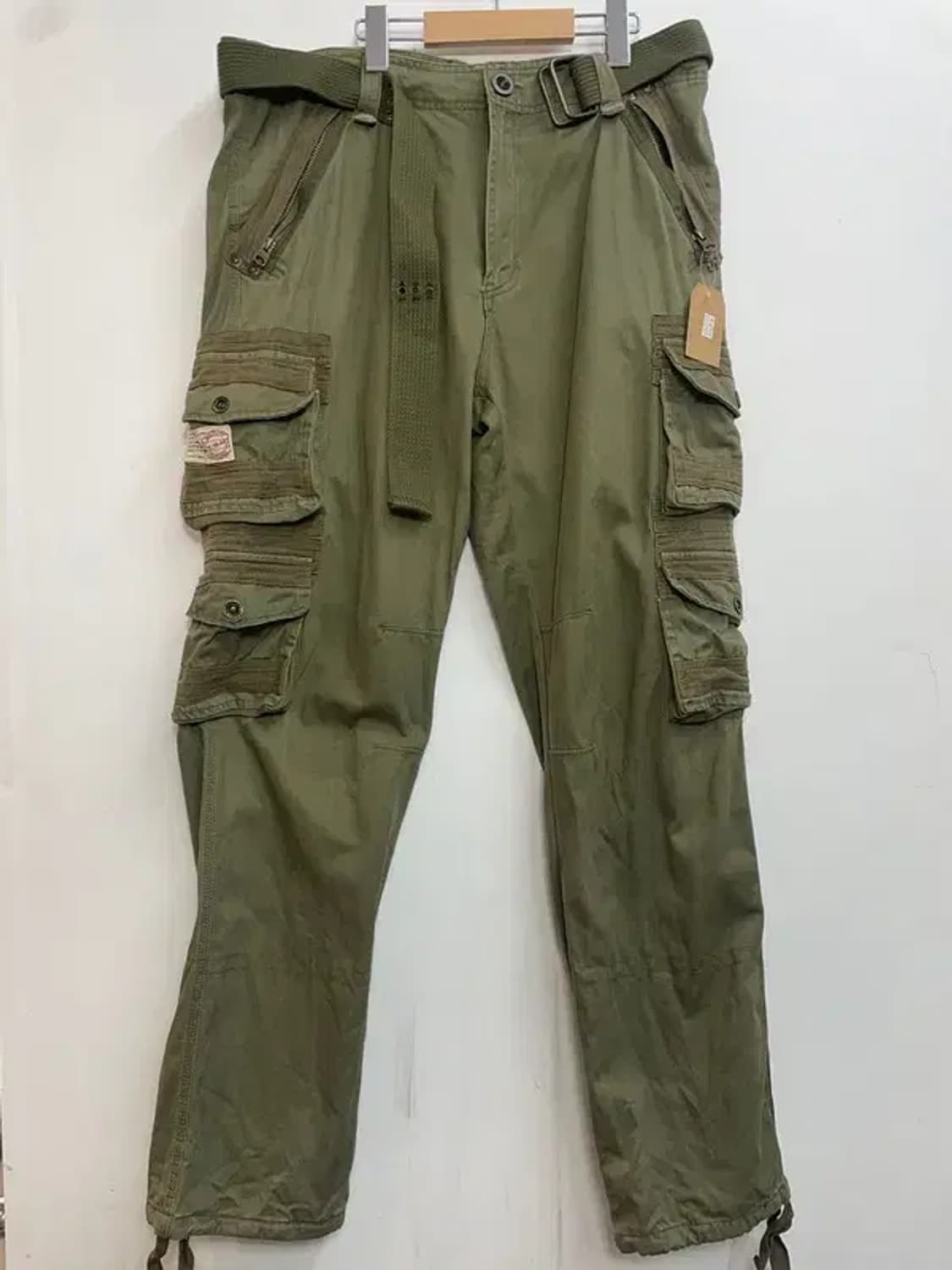36 빈티지 밀리터리룩 Decibel 피그먼트 카고팬츠 카키 상품이미지2