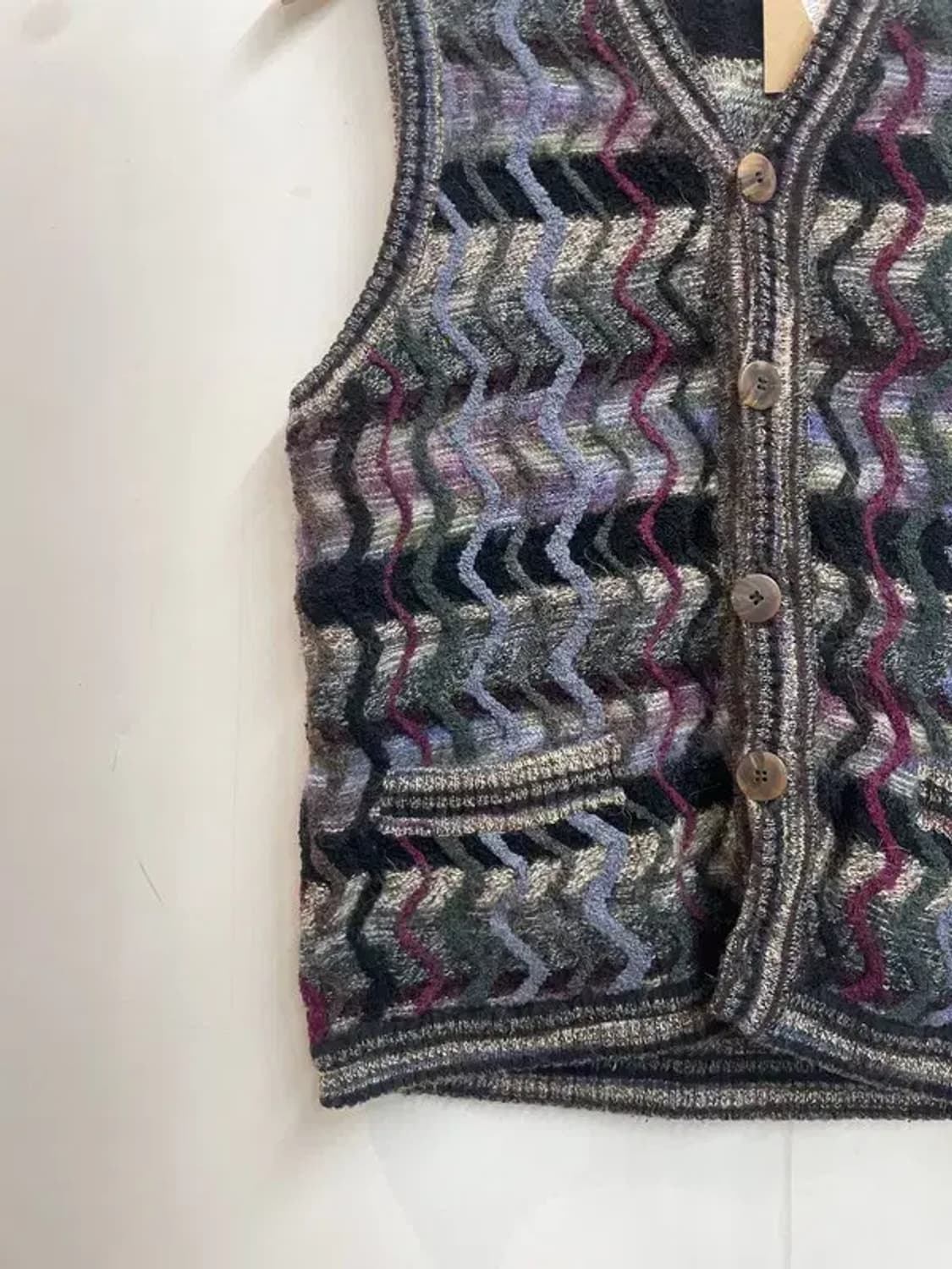 90s 미쏘니 패턴 여자 니트 조끼 베스트 상품이미지3