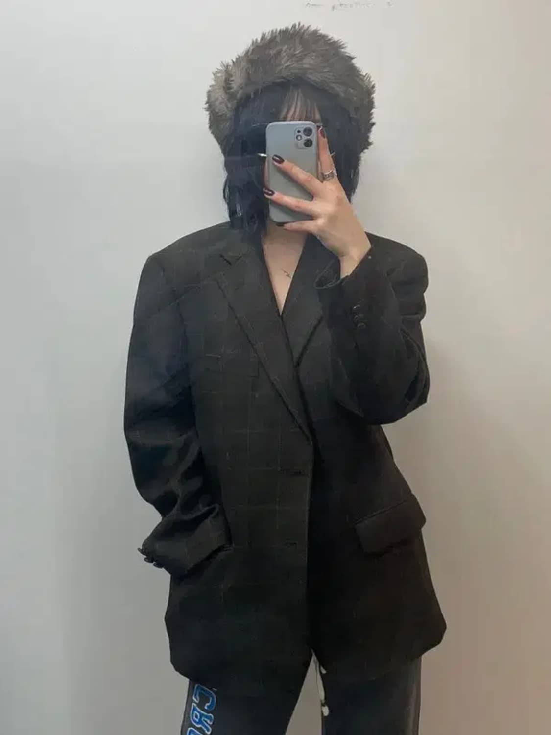 100 갤럭시 오버핏 올드스쿨 투버튼 블레이저 자켓 상품이미지1