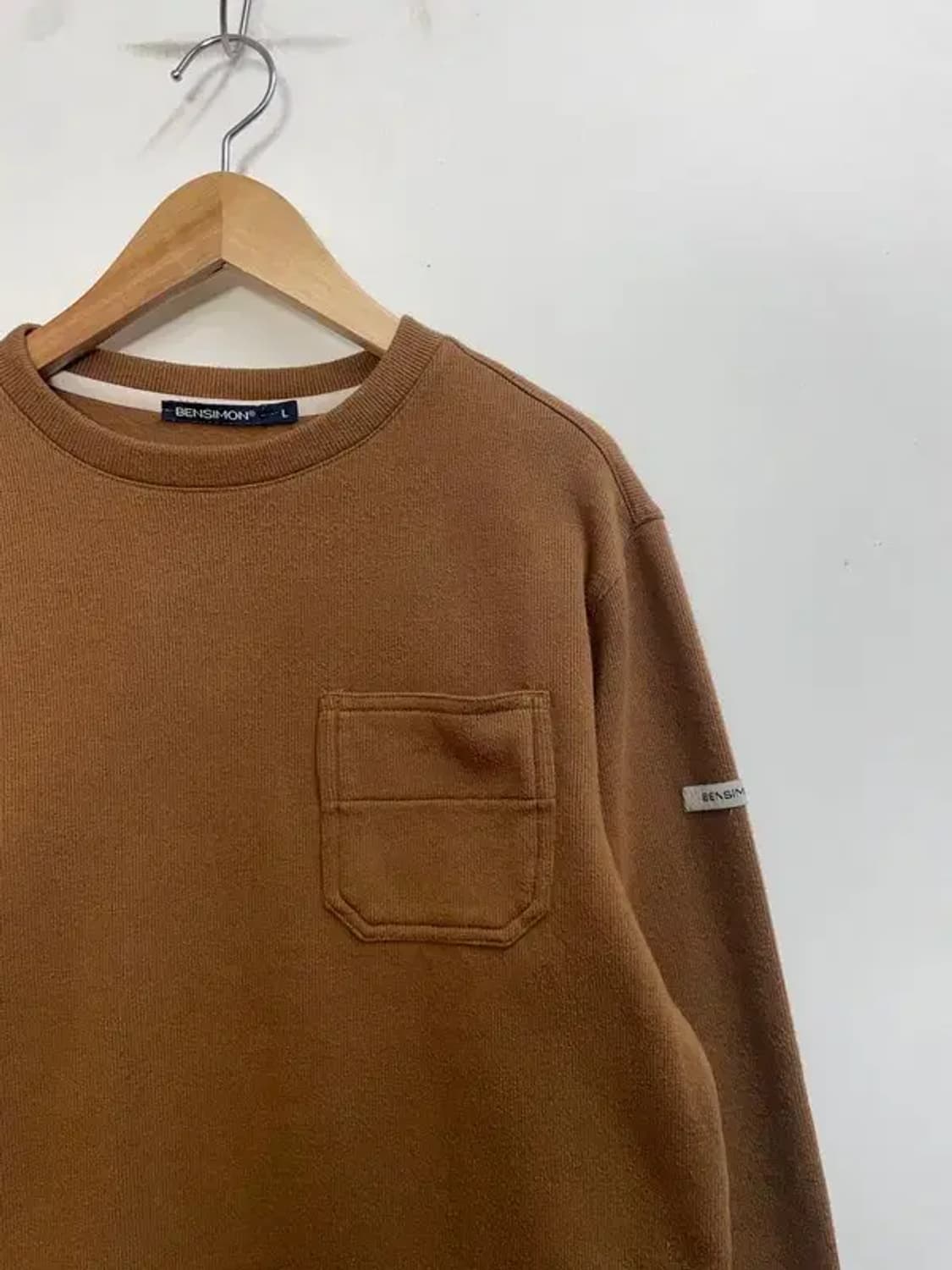 라지 벤시몽 긴팔 티셔츠 브라운 상품이미지4