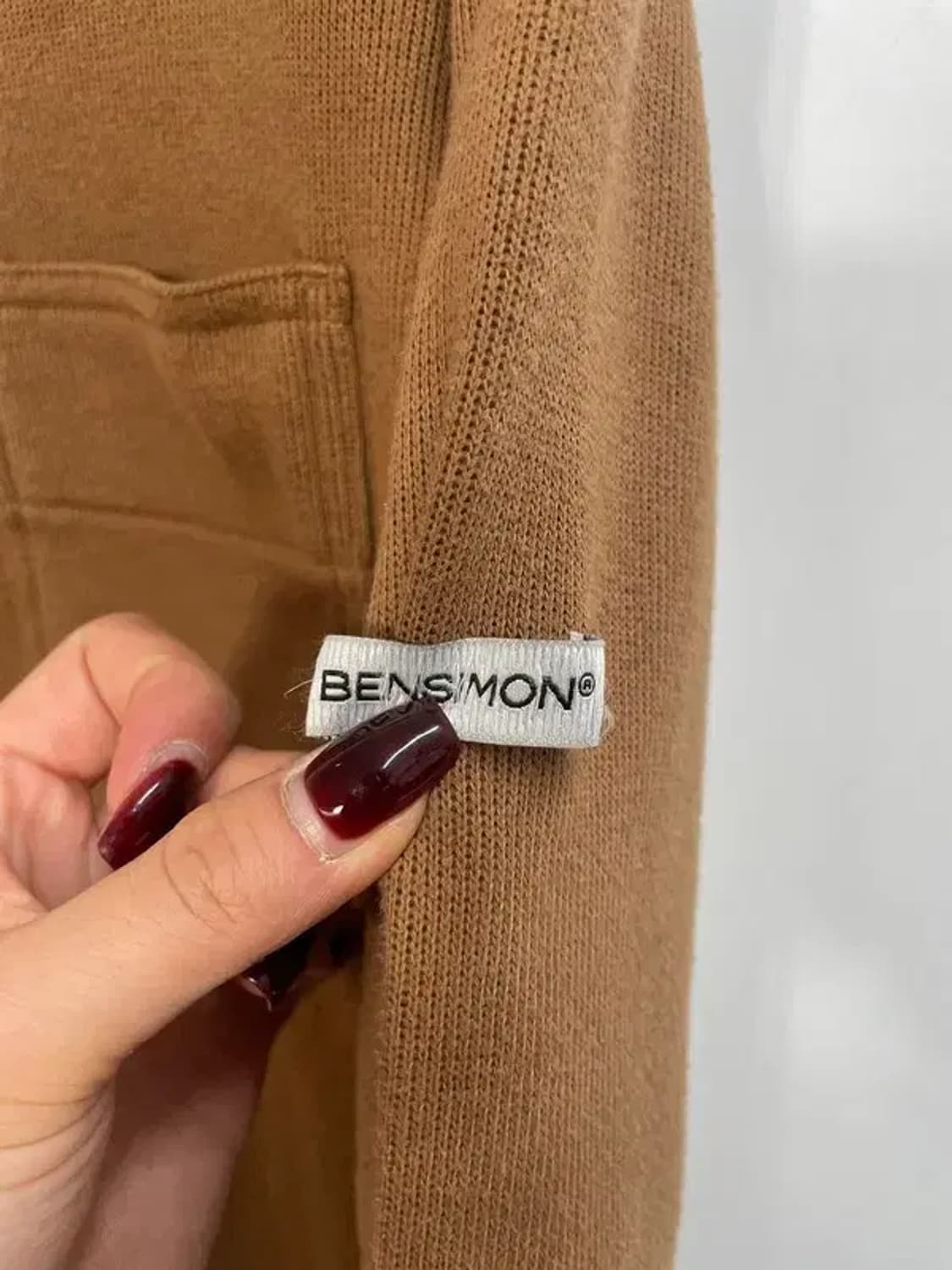 라지 벤시몽 긴팔 티셔츠 브라운 상품이미지5